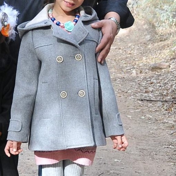 Zara kids gray coat with faux fur trimmed~… - Picture 3 of 10